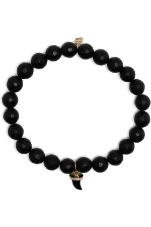 Sydney Evan Perlenarmband mit 14kt Gelbgold-Horndetail mit Diamanten