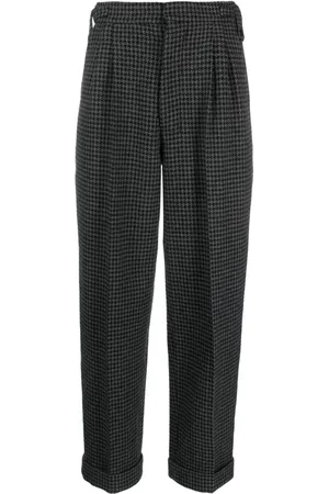 Nanushka Cropped-Hose mit Hahnentrittmuster