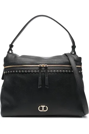 Twin-Set Handtasche mit Logo-Schild