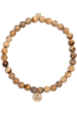 Sydney Evan Perlenarmband mit 14kt Buddha-Gelbgolddetail