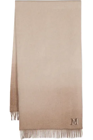 Max Mara Kaschmirschal mit Logo-Stickerei