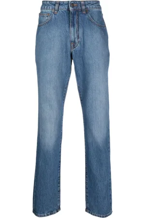Boglioli Halbhohe Straight-Leg-Jeans