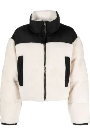 SHOREDITCH SKI CLUB Daunenjacke mit Shearling-Besatz