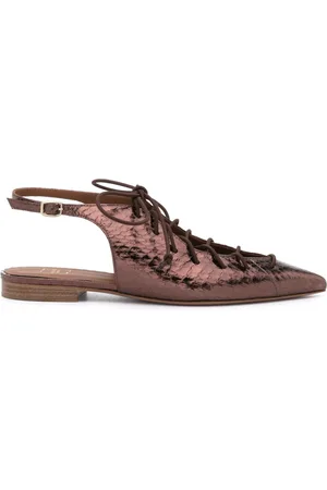 MALONE SOULIERS Metallische Slingback-Pumps