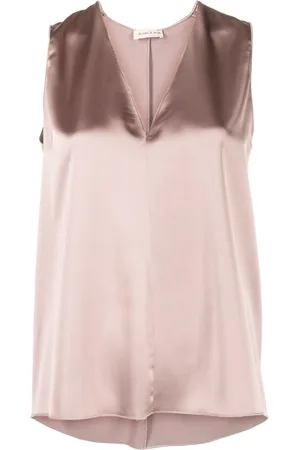 BLANCA Satintop mit V-Ausschnitt