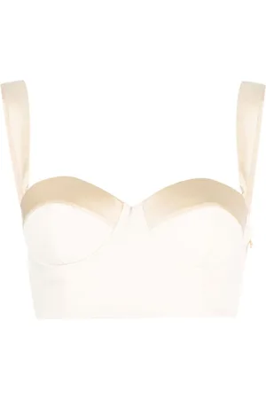 Moschino Cropped-Top mit rundem Ausschnitt