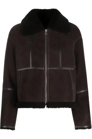 YVES SALOMON Jacke mit Shearling-Besatz