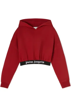 Palm Angels Cropped-Hoodie mit Logo-Bund