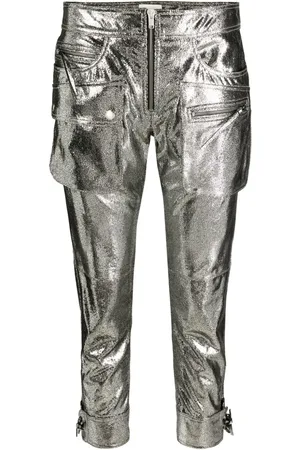 Isabel Marant Cropped-Hose im Metallic-Look