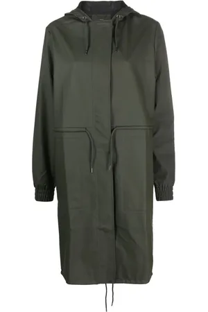 Rains Kapuzenparka mit Kordelzug