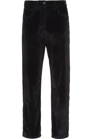 Prada Halbhohe Samt-Jeans