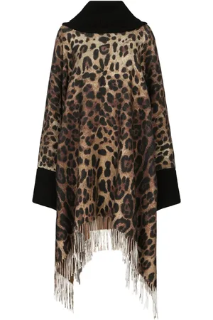 Dolce & Gabbana Poncho mit Leoparden-Print
