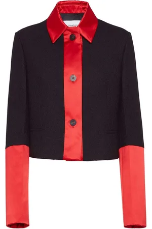 Salvatore Ferragamo Cropped-Jacke in Colour-Block-Optik