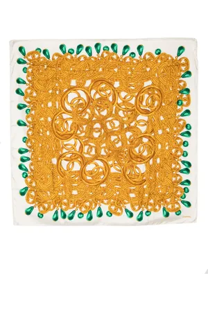 CHANEL Schal mit Schmuck-Print