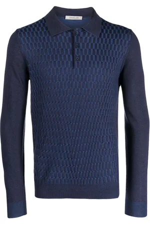 corneliani Poloshirt mit Intarsienmuster