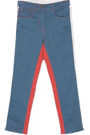 Stella McCartney Gerade Jeans in Colour-Block-Optik
