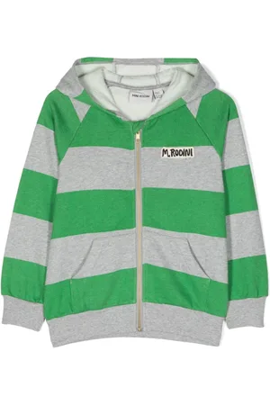 Mini Rodini Gestreifte Kapuzenjacke