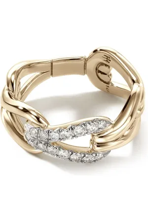 John Hardy 18kt Surf Gelbgoldring mit Diamanten