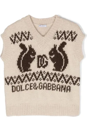 Dolce & Gabbana Pullunder mit Logo-Intarsie