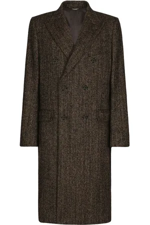 Dolce & Gabbana Mantel mit Fischgrätenmuster
