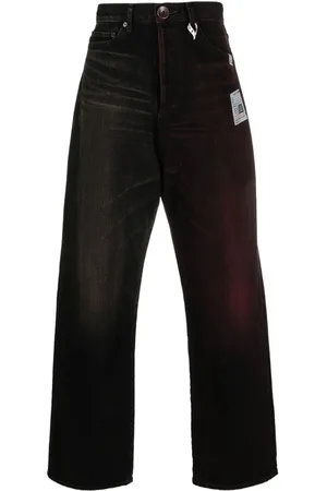 Maison Mihara Yasuhiro W-Combined Straight-Leg-Jeans
