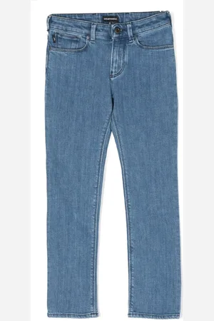 Emporio Armani Straight-Leg-Jeans mit Logo-Schild