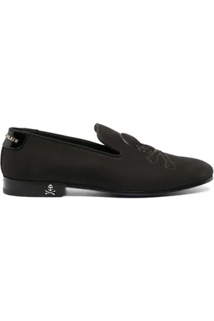 Philipp Plein Loafer aus Wildleder mit Totenkopf