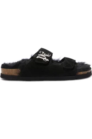 Palm Angels Sandalen mit Faux Fur