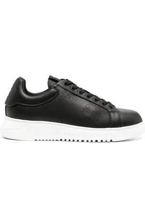 Emporio Armani Sneakers mit perforiertem Logo
