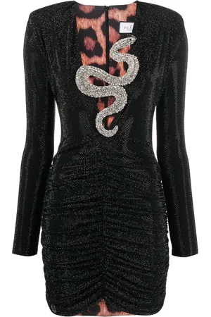 Philipp Plein Gerafftes Minikleid mit Kristallen