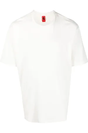 FERRARI T-Shirt mit Logo-Prägung