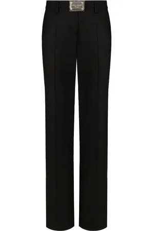 Dolce & Gabbana Gerade Hose mit Logo-Schild
