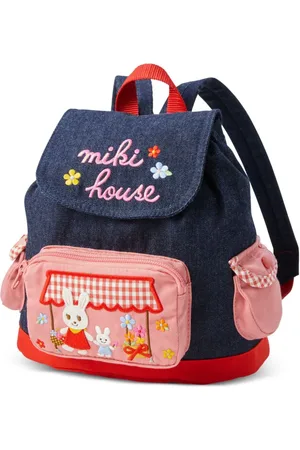 Miki House Jeans-Rucksack mit Hasenstickerei