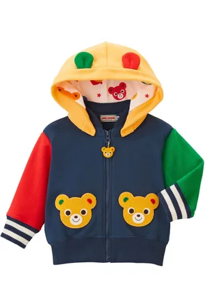 Miki House Kapuzenjacke mit Teddy-Stickerei