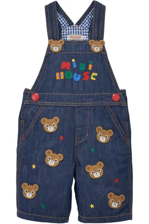 Miki House Overall mit Teddy-Stickerei