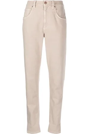 Brunello Cucinelli Halbhohe Straight-Leg-Jeans