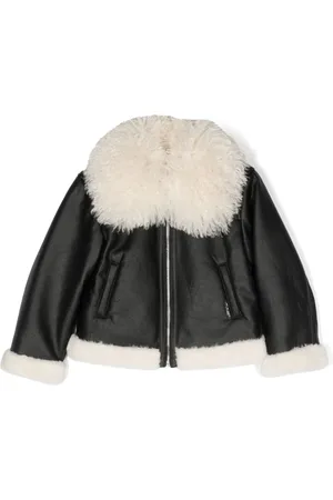 Twin-Set Jacke mit Faux-Shearling-Kragen