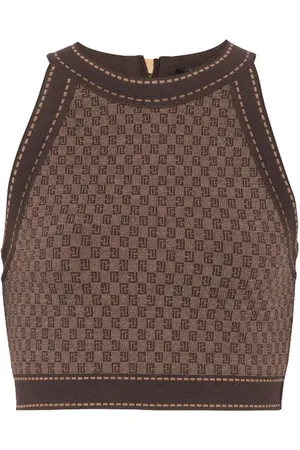 Balmain Top aus Monogramm-Jacquard