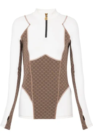 Balmain Stricktop aus Monogramm-Jacquard