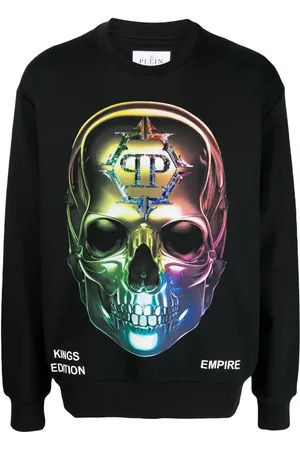 Philipp Plein Chrome Sweatshirt mit Totenkopf-Print