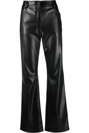 Msgm Gerade Hose aus Faux-Leder