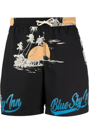 BLUE SKY INN Badeshorts mit Palmen-Print