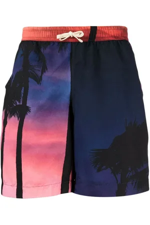 BLUE SKY INN Shorts mit Palmen-Print
