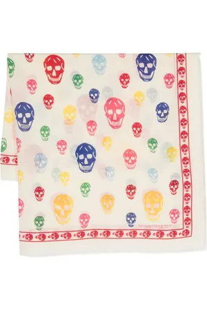 Alexander McQueen Schal mit Totenkopf-Print