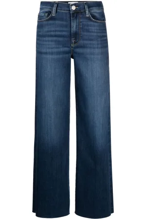Frame Halbhohe Straight-Leg-Jeans