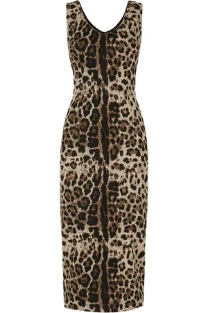 Dolce & Gabbana Kleid mit Leoparden-Print