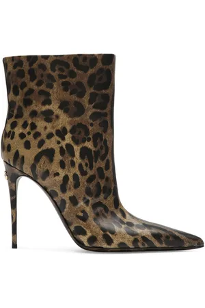 Dolce & Gabbana Gefütterte Stiefel mit Leoparden-Print