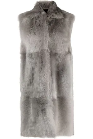 Fabiana Filippi Mantel mit Faux Fur