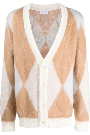 Family First Cardigan mit Argyle-Muster
