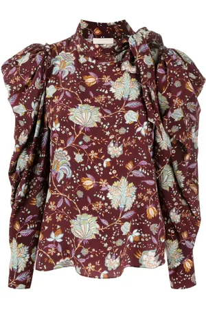 ULLA JOHNSON Bluse mit Blumenmuster